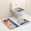 Shell Bathroom Floor Mat Toilet Three-Piece Set