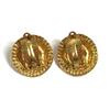 CHANEL vintage Faux pearl Accessory Jewelry Earrings Metal Gold