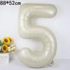 40-Inch American Caramel Cream Number Balloons - Birthday Party Decoration Slim Aluminum Foil Balloons
