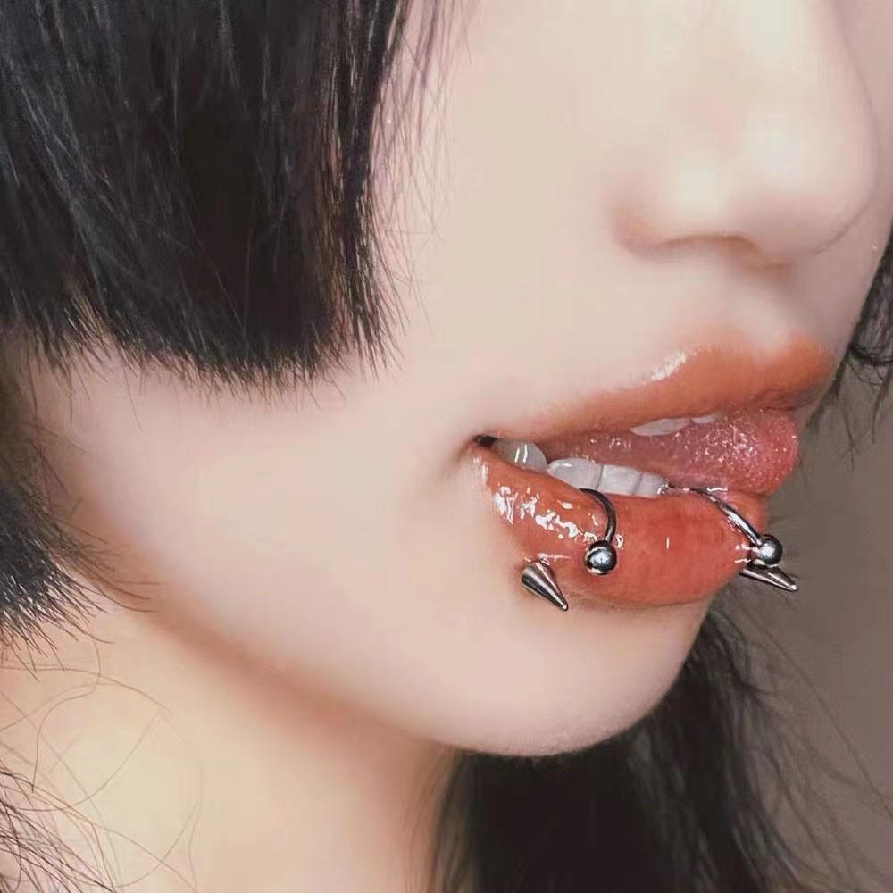 2 Pièces Anneau de Lèvre Piercing Lèvre Goujons Lèvre Anneau de Nez Piercing Gothique Anneau de Nombril Piercing Lèvre Bijoux de Corps