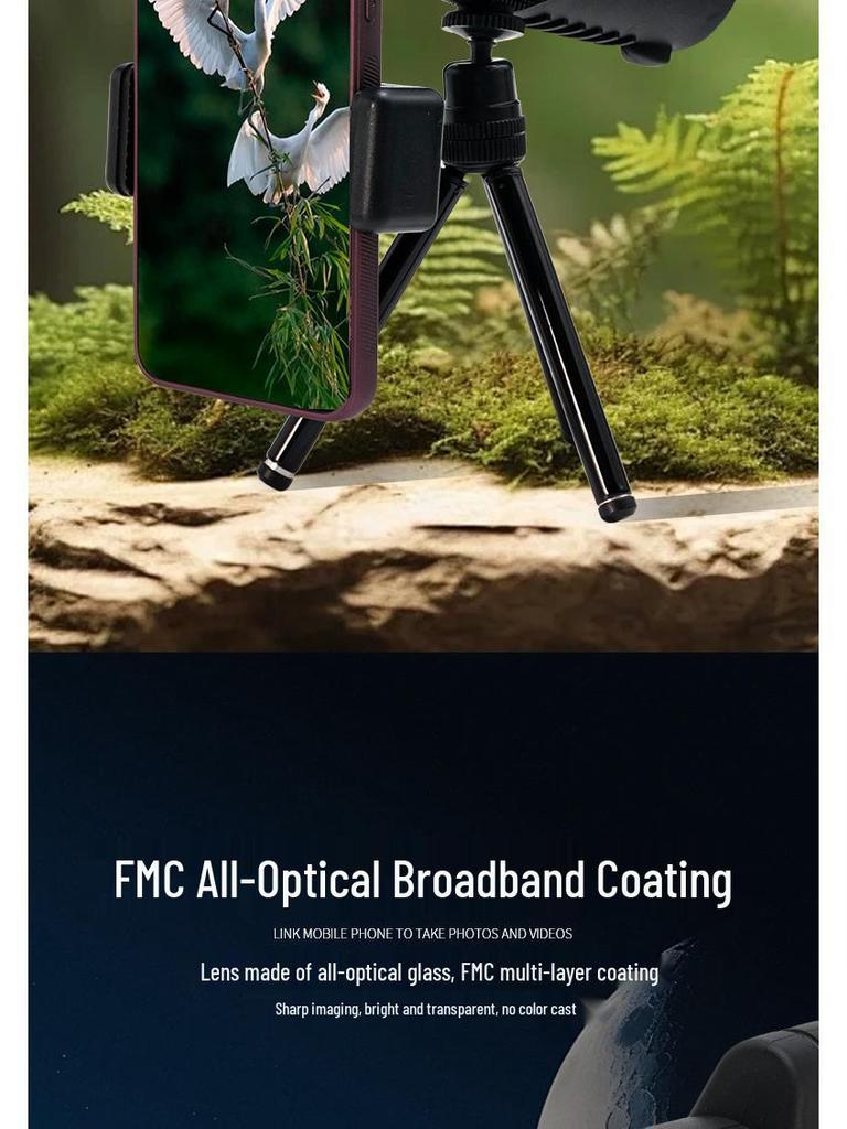 Portable HD Handheld Monocular Telescope for Night Vision and Low Light Photography