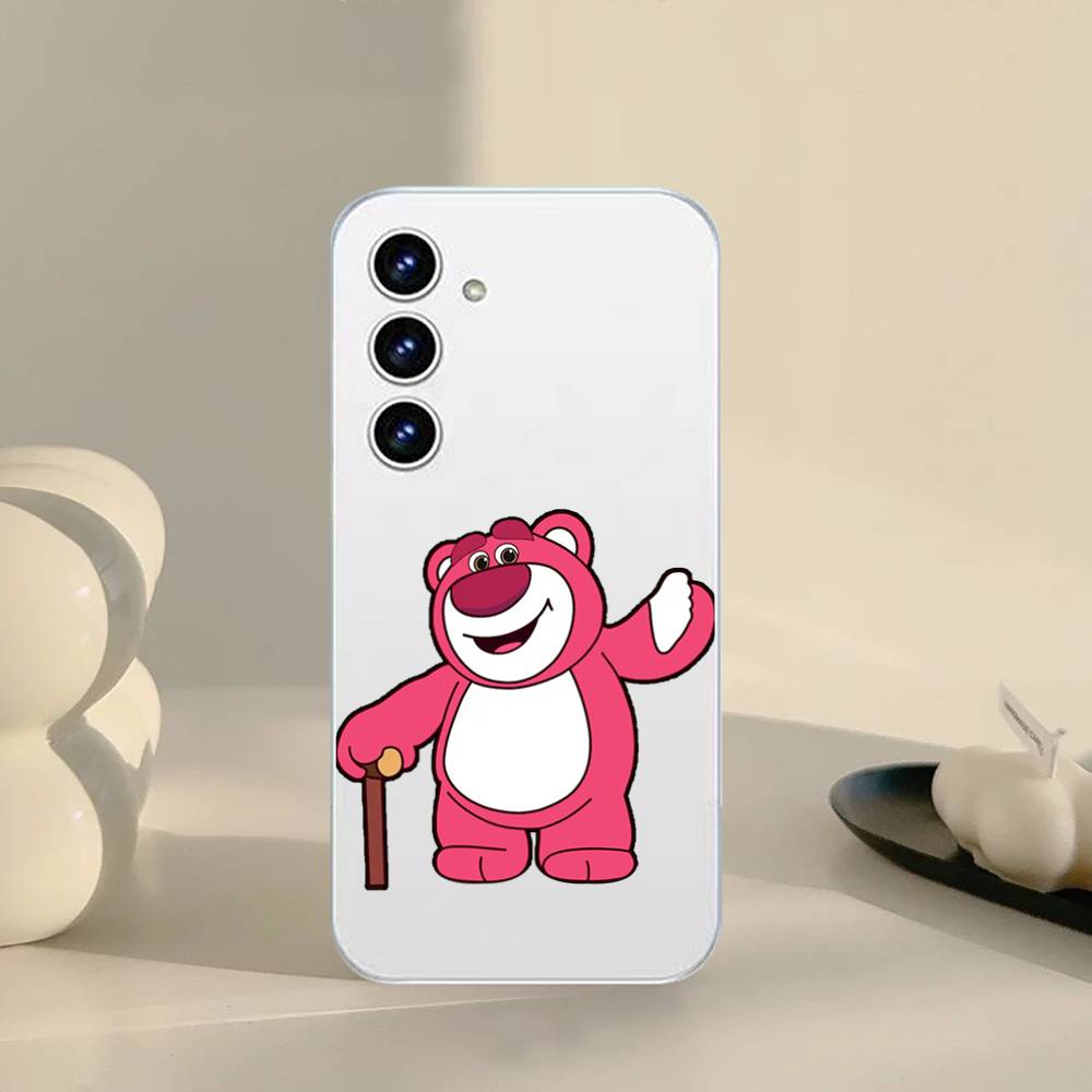 Cute L-Lotso Phone Case For Samsung Galaxy S21 S22 S23 S24 S25ULTRA FE Ultra Plus5G A52S Transparent Cover