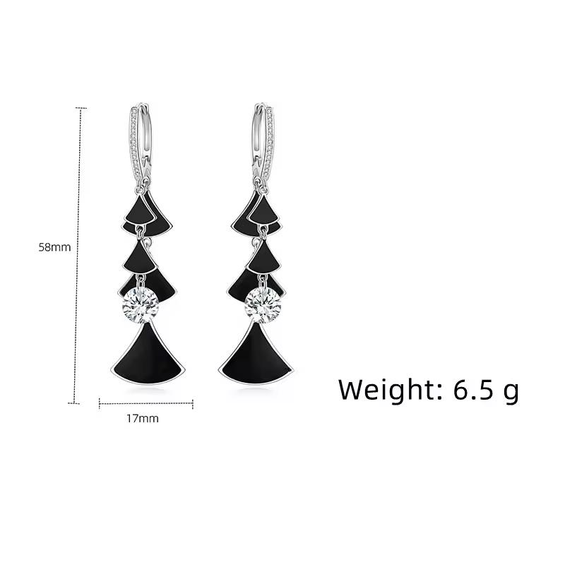 Water Drop Black Dress Earrings Women Jewelry Wedding Party Gifts