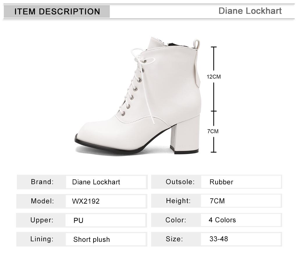 Móda 2025 Podzim Zima Módní Platforma Dámské Kotníkové Boty Šněrovací Dámské Boty Dámské Boty Dámské Zapatos de Mujer Bílá Meruňková Gra