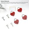 4sets Zinc Alloy Love Lock Red Mini Padlock Keyed Padlocks Heart Shaped Padlock  For Diary Book