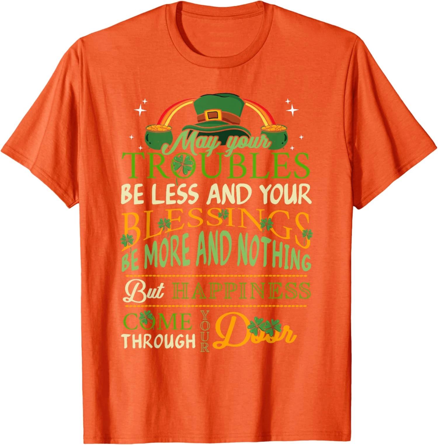 Irish Blessing St Patricks Day Leprechaun Rainbow T shirt M