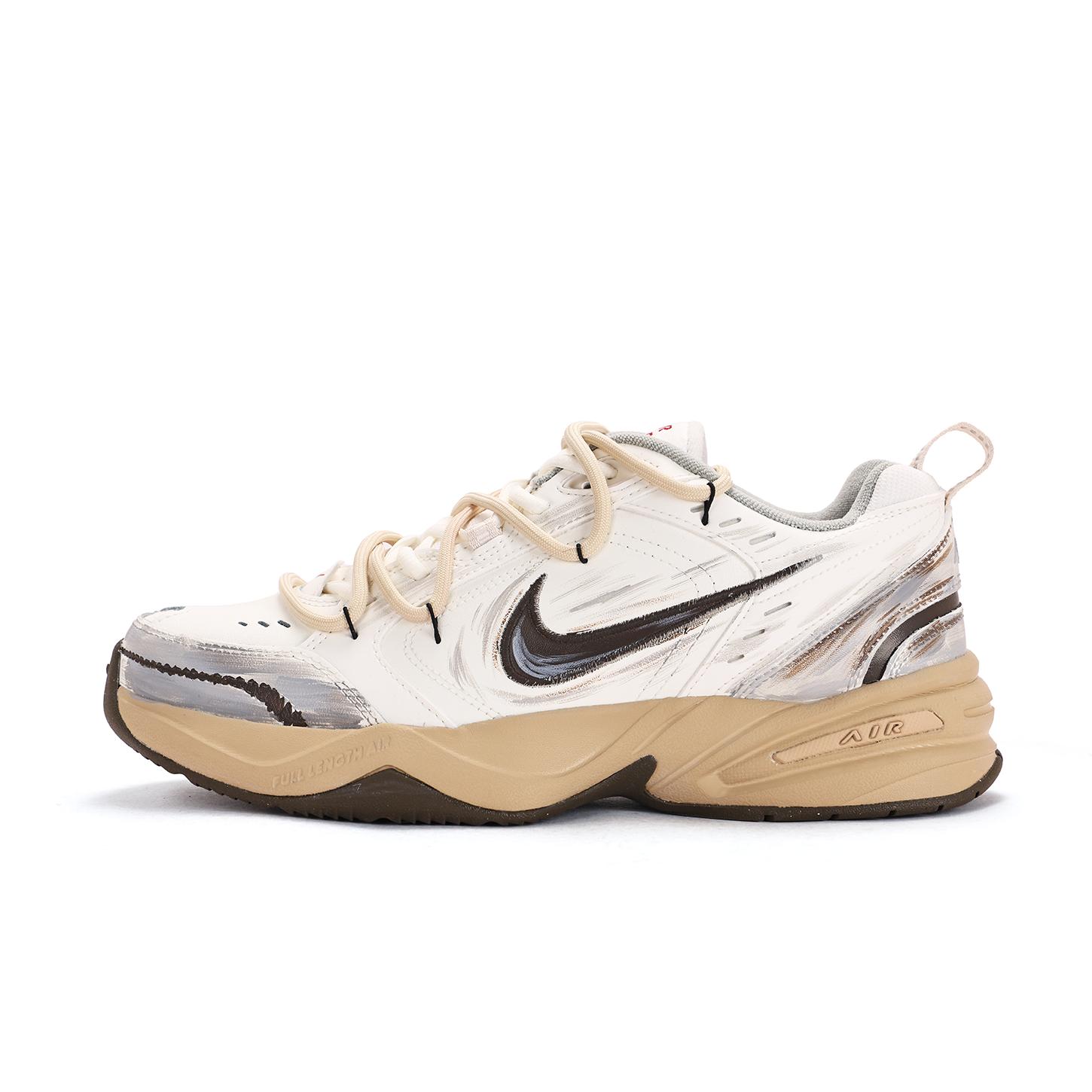 

Nike Air Monarch 4 Cushioning Abrasion Resistant Slip Resistant Low top Training Shoes Unisex Black White IQ9792-112(Team59-) 38.5