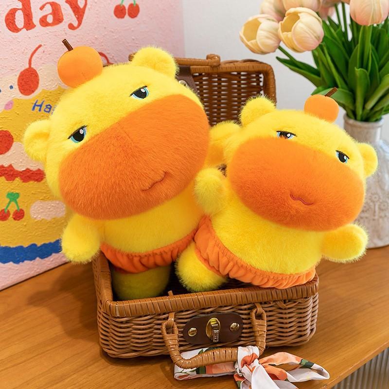 Cartoon Capybara Animal Plush Toy Bag Pendant For Kids Room Decor And Play