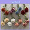 Long Stem 2 Head Dahlia Artificial Silk Flowers For Wedding Home Decor Photo Props Diy