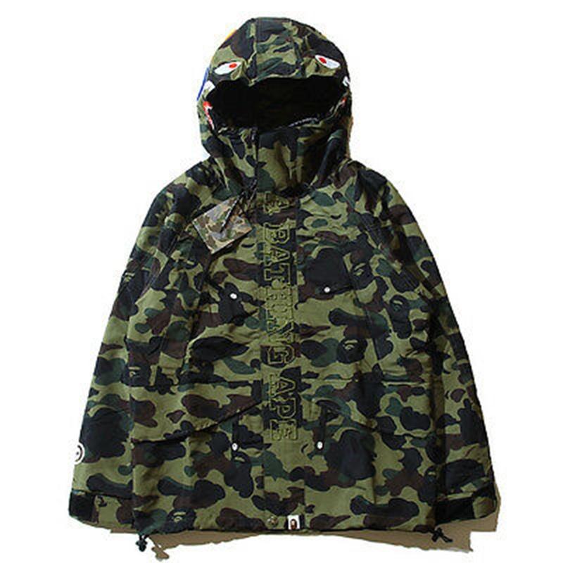 Мужская толстовка-куртка с принтом головы акулы Bathing Ape 2XL