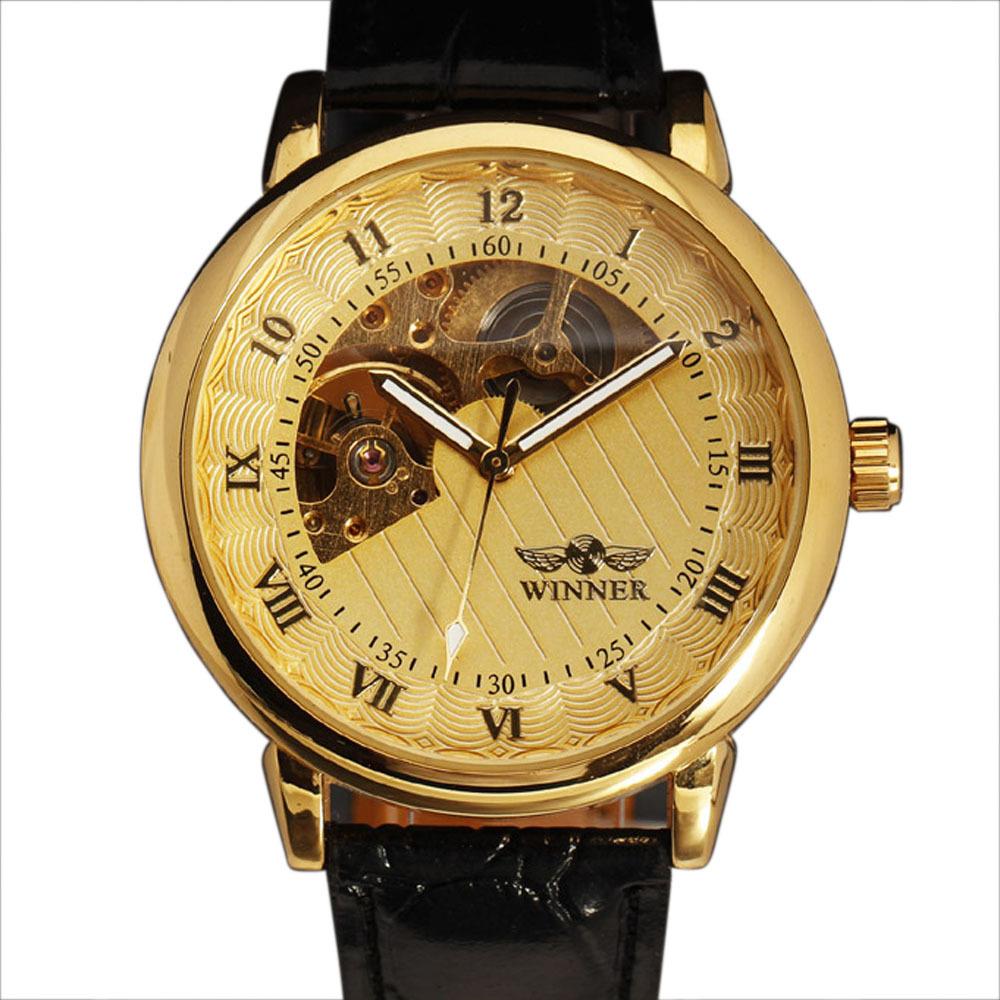 Winner Men S Fashion Casual Hollow Popular, Manual Mechanical Watch