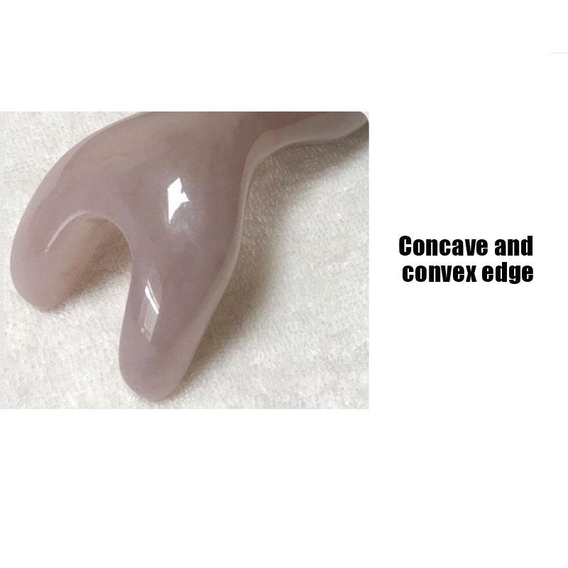 Natural Rose Quartz Stone Gua sha Face,Neck Body Gua Sha Board Massager