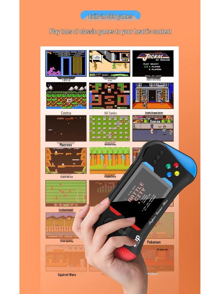 X7M Handheld Retro Game Console - Nostalgic Classic Mini Toy for Kids