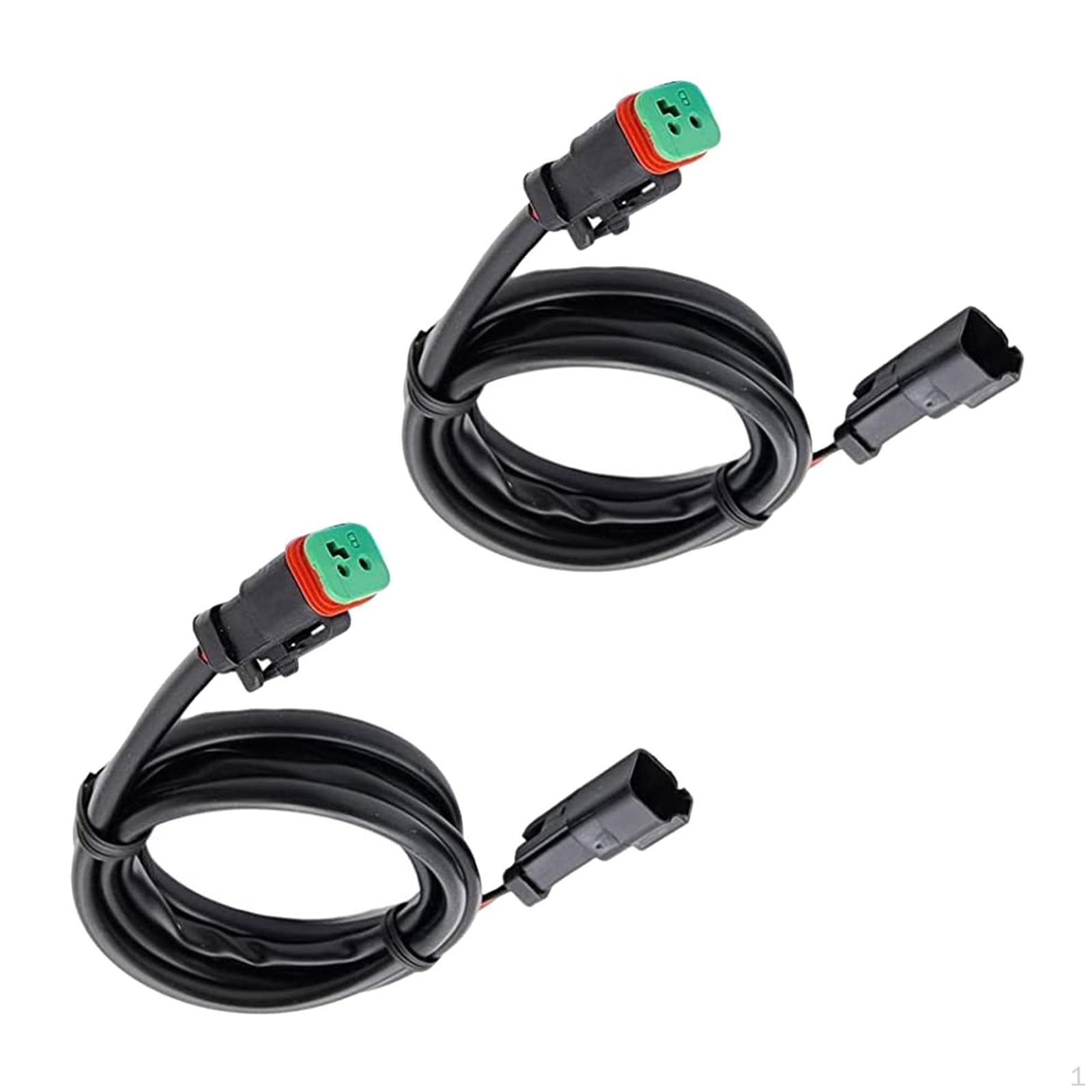 

2 Pieces DT Dtp Adapters Connectors Heavy Duty for Fog Lights Light Bar Single Head
