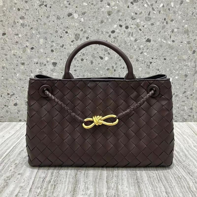 Niche Design New Style Metal Rope Buckle Genuine Leather Woven Tote Bag One-shoulder Portable Large-capacity Retro Women's