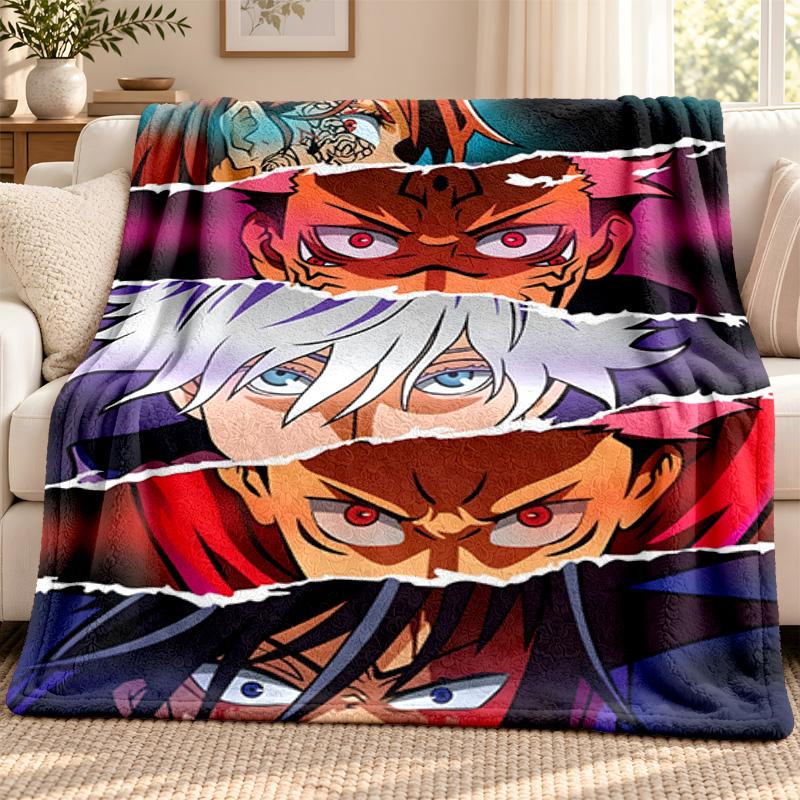 Jujutsu Kaisen blanket Flannel Blanket Soft Cozy Plush Throw for Sofa Bed Lightweight Home Decoration Outdoor camping