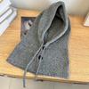 Windproof Half-closed Design Knit Scarf Hat Ladies Beanie