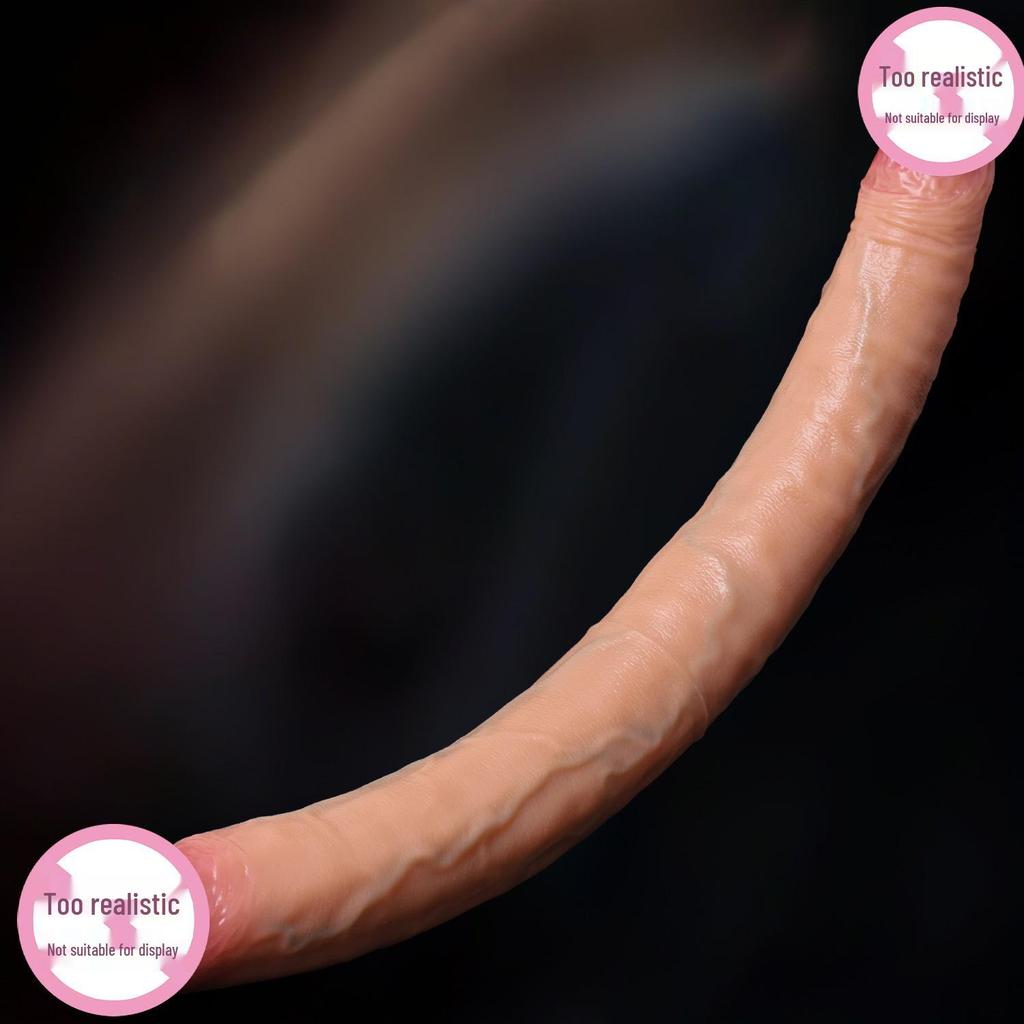 LALA Smok Dwugłowy Silikonowy Dildo - Symulacja Miękkiego Ciała, Bardzo Długi Lesbijski Gadżet Seksualny