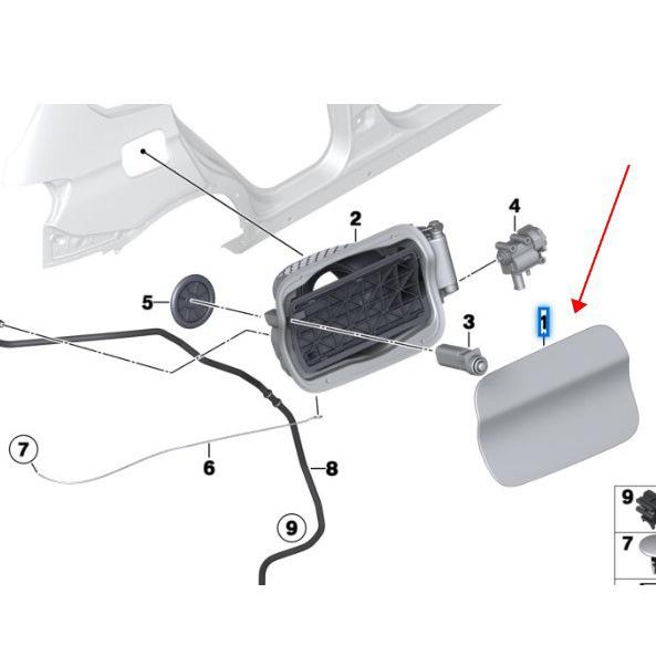 Capac Exterior Rezervor Combustibil BMW X3 F25 (Partea nr. 51177270821)