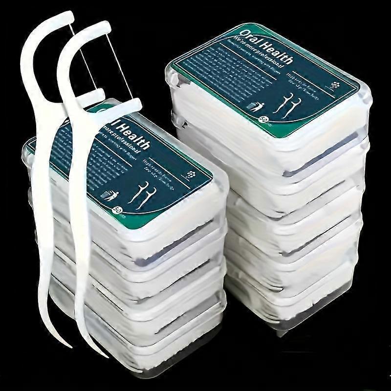 A Must-have for Daily Travel 50pcs Count Floss Sticks with Sealed Storage Box Oral Care Portable Disposable Floss Stick