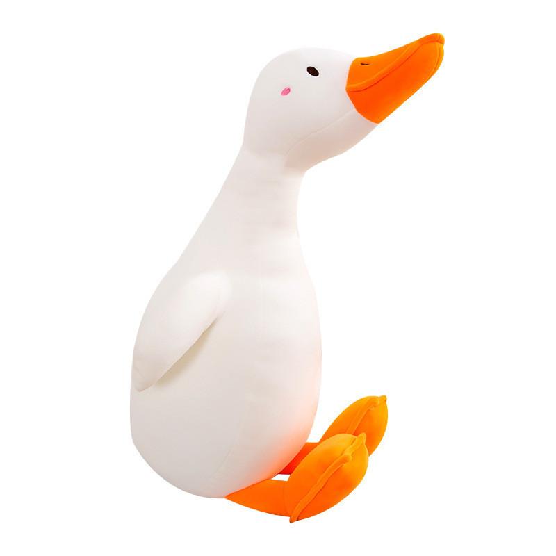 Goose White Cuddly Plush Toy Cute Sleeping Stuffed Doll Kids Decoration Gift