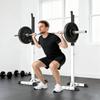 Heavy Duty Weight Bar Barbell Squat Stand Barbell Rack Spotter, for Home, Gym - Black