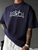 Bike Electrocardiogram Line Print Unisexs Crew Neck Short Sleeve Casual Sports Basic Summer Daily Soft Comfort Fit Wear Tee Shirt
