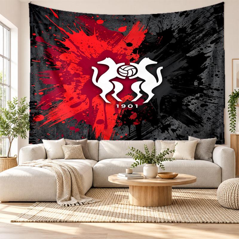 Stade Rennais FC Wall Tapestry, Soft Fabric Wall Hanging, Decorative Backdrop For Bedroom Home Wall Art