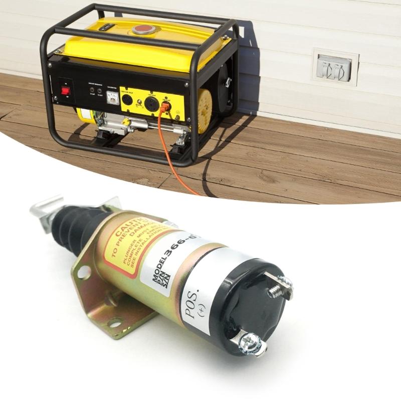 Elettrovalvola di arresto motore per generatore elettrico 12V 24V 366-07197 366-07198 Motore, SK75-8