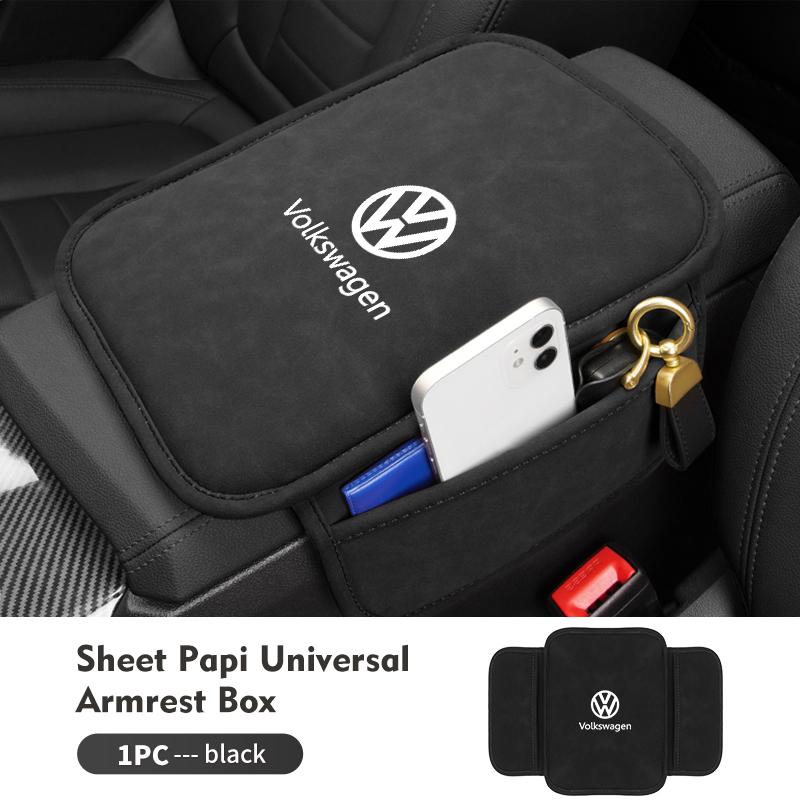 Für Volkswagen VW Universelle Auto-Armlehnenabdeckung Leder Auto-Armlehnenbox-Polster Scirocco Jetta Käfer Golf 4 5 6 Passat Polo B5
