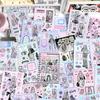 20-Sheet Cute Sweet Cartoon Girl Sticker Book, Adorable Character & Pastel Color Designs, Self-Adhesive for Journal DIY