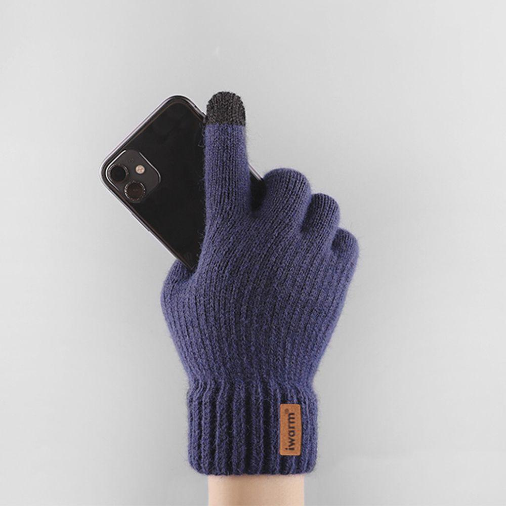 

Solid Color Touch Screen Gloves Men Knitted Gloves Autumn Winter Gloves Fashion Male Mitten