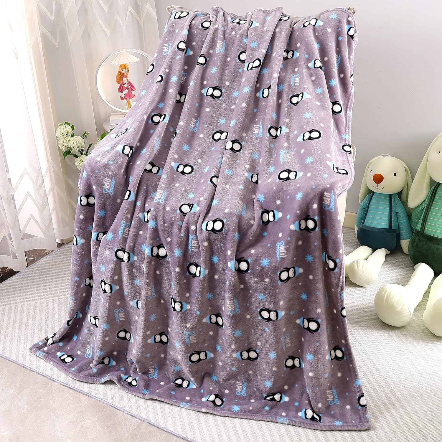 

Cozy Plush Toddler Fleece Throw Blanket with Cartoon Bear Print Soft Warm Flannel for Kids Daycare School Use x Inches 100x150cm