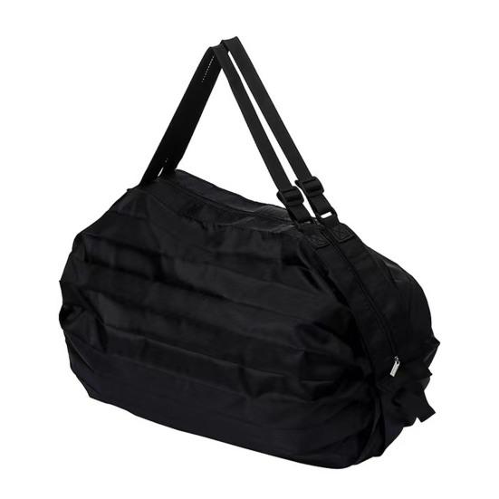 Reusable Folding Shopping Bag Foldable Grocery Tote Oxford Cloth Heavy Duty Duffle Bag with Adjustable