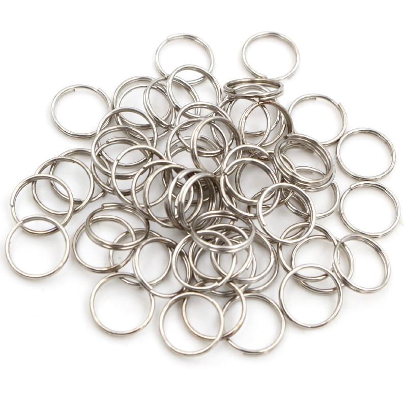 200pcs/lot 4 6 7 8 10 mm Open Jump Rings Double Loops Gold/Silver Plated Split Rings Connectors For Jewelry Making Supplies DiY