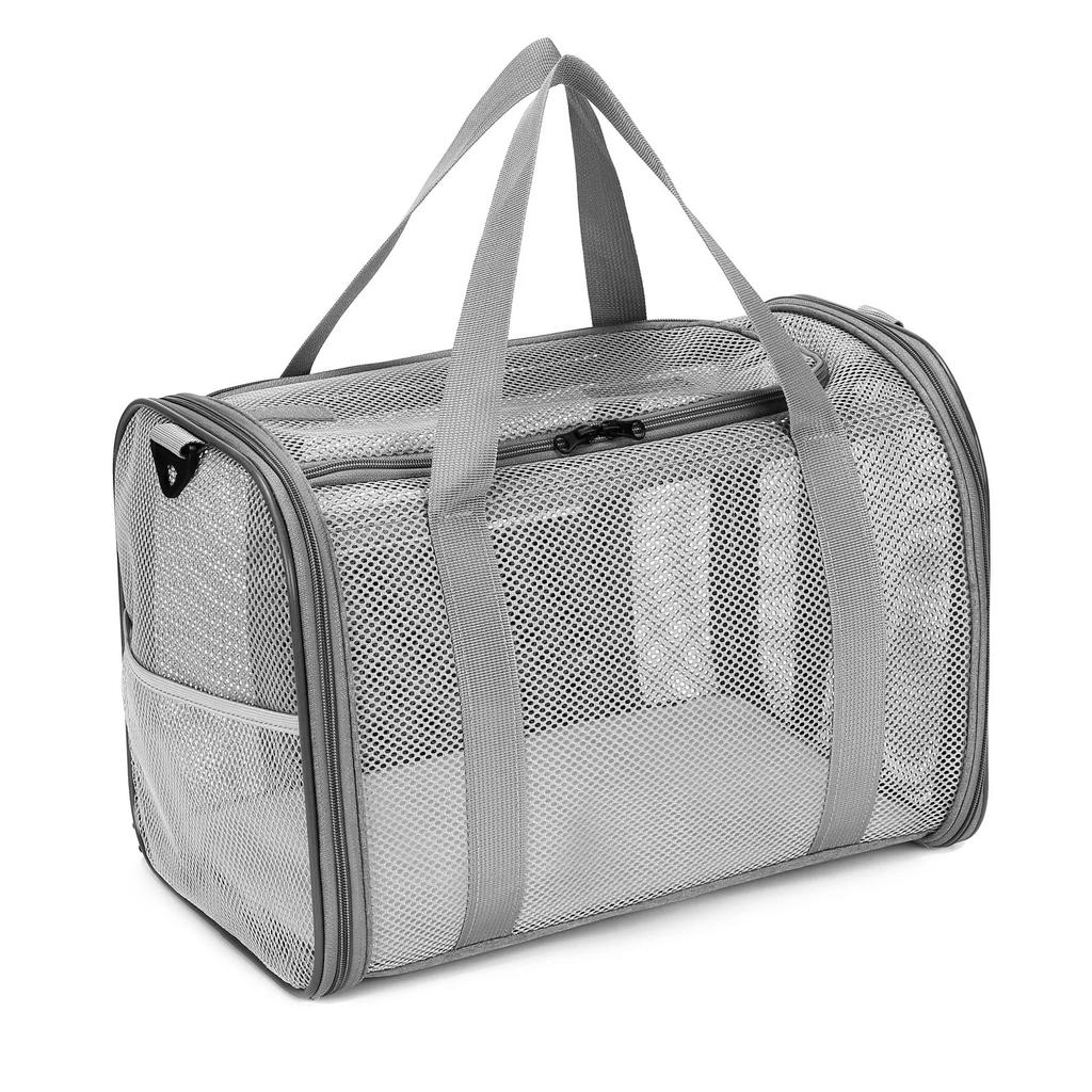 Foldable Cat Carrier Backpack, Portable Breathable Pet Travel Bag With Mesh Window For Small Cats