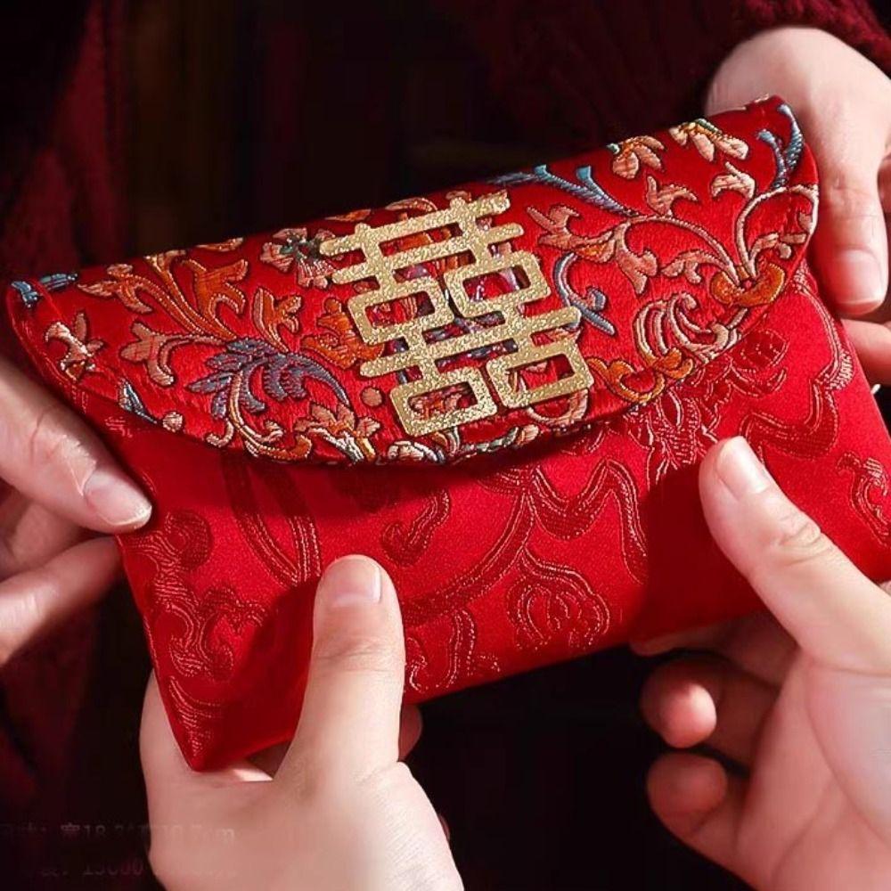 Best Wishes Wedding Red Envelope Multiple Patterns Red Money Packet HongBao Spring Festival