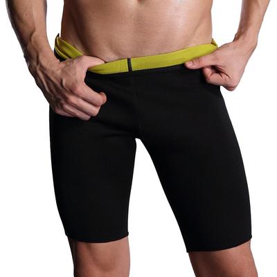 Mens High Waist Sauna Sweat ShortsThermal Underwear Thigh Slimmer Fat Burning Workout Shorts Body Shaping Capris Leggings Neoprene Sweat Pants