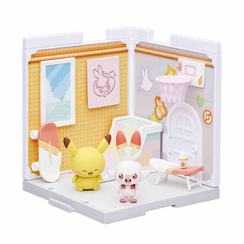 hot! Takara Tomy Poke Peace House Kitchen Bathroom Shop Pikachu Starzora Park Pikachu&Jirachi Toys Playset Gift