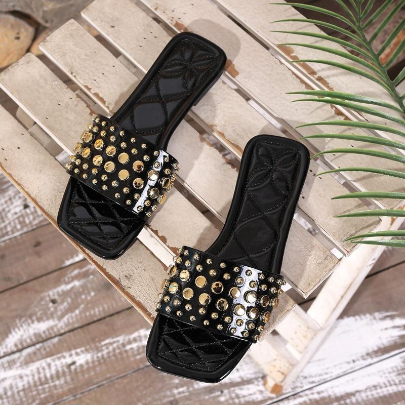 Elegant Women Slippers Lightweight Comfortable Slip On Slippers Flat Outside Shoes Women Outdoor Anti-slip Sandals Slides Women