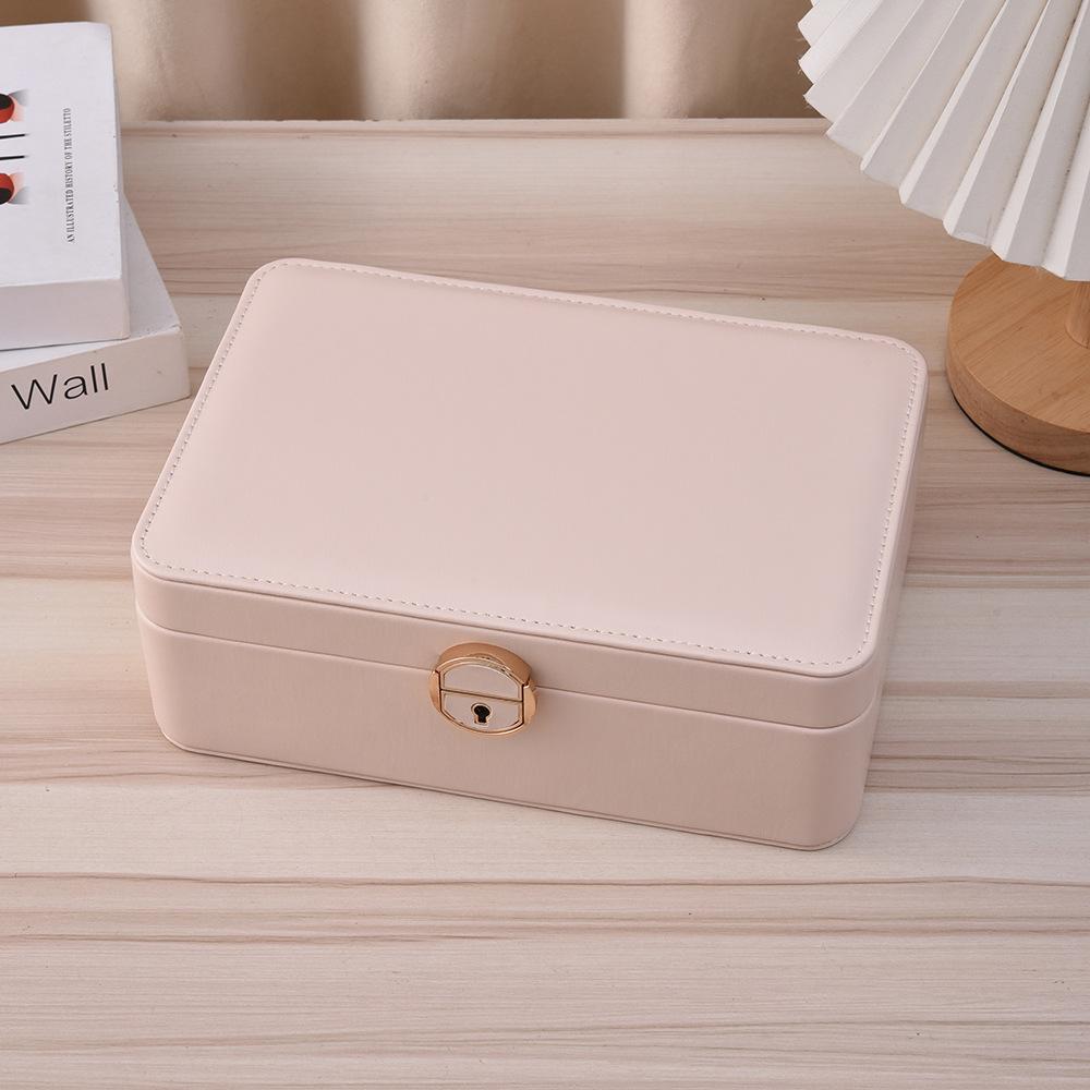 New Special Promotion Portable Pu Leather Jewellery Ring Necklace Storage Case Rectangle Travel Jewelry Box Packaging