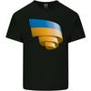 Curled Ukraine Flag Ukrainian Day Football Unisexs Light Cotton TShirt
