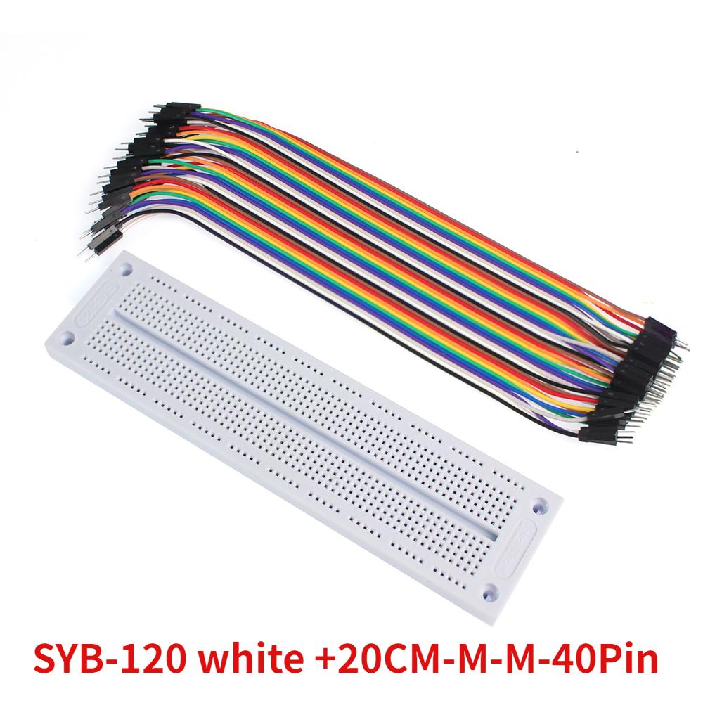 Breadboard Dupont Line Kit SYB-120 700 Points Solderless Mini PCB Bread Board Test Develop DIY Male To Male Dupont Wire