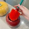 Toilet Brush Set with Base Cherry Shape Ergonomic Non-Slip Handle Bright Color Bathroom Cleaning Brush