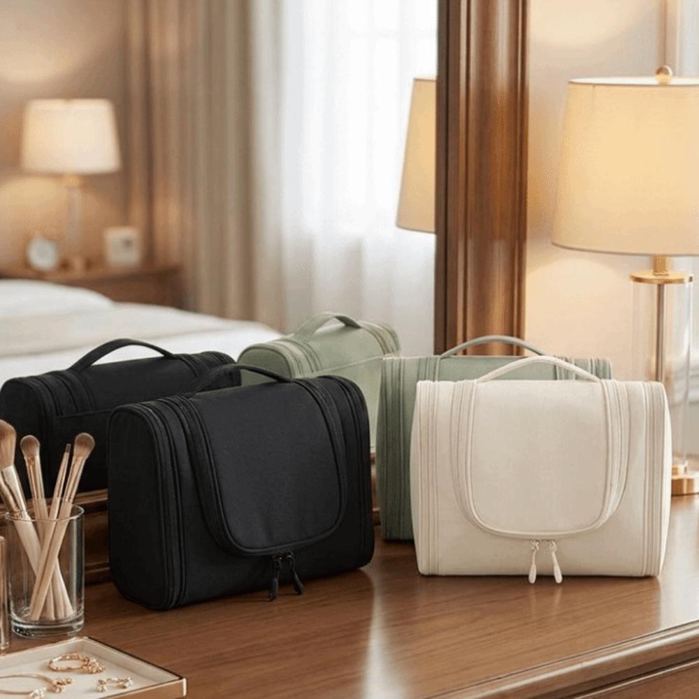 Large Capacity Wash Toiletry Bags Nylon Cosmetic Bag Hanging Toiletry Bag for Home