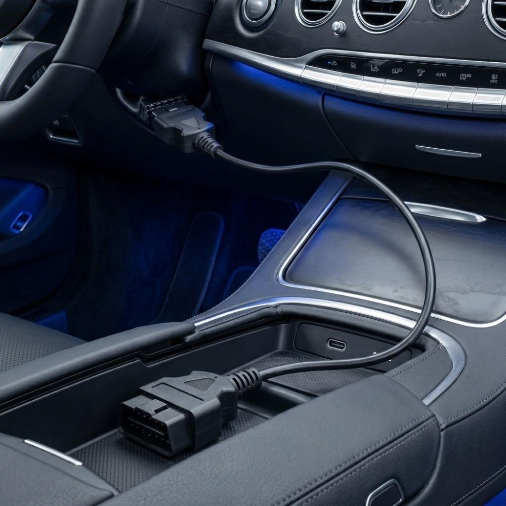 16 Pin OBD2 Extension Cable 5ft/1.5m OBD2 Scan Tool Cable Diagnostic Adapter Auto Electronic Mod