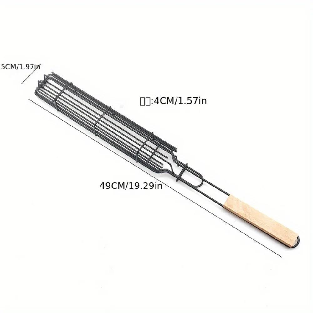 1pcs Portable Nonstick BBQ Grilling Basket, Grill Tool for Outdoor Camping, Picnics, and Backyard Barbecues