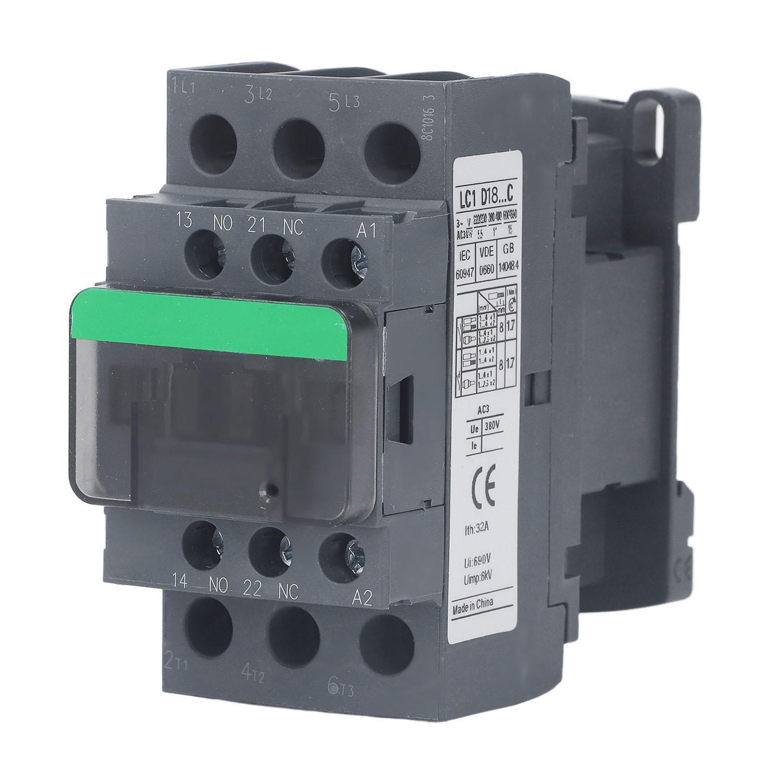 

LC1D18 AC Contactor 380V Rated Voltage Low Voltage Industrial Electric AC Contactor 18A AC36V Coil
