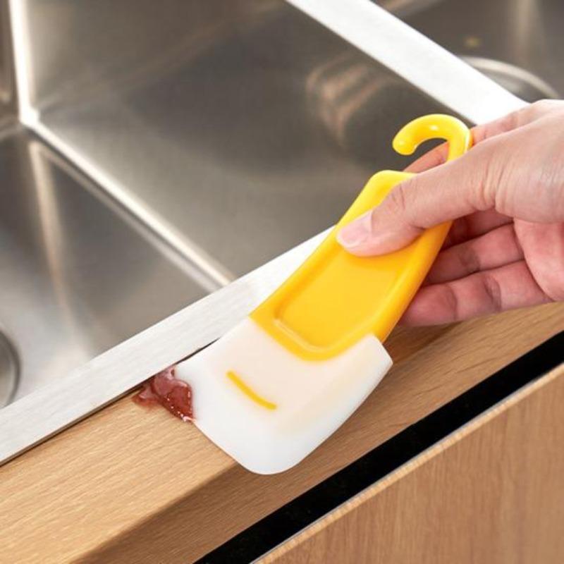 Raschietto in silicone per la pulizia del fondo della pentola, resistente alle alte temperature, antiaderente, per la pulizia della padella, raschietto per olio