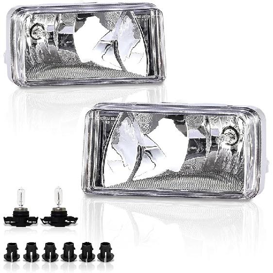VPIMOZO Fog Lights Clear Lens Compatible With 2007 2008 2009 2010 2011 2012 2013 2014 Chevy Silverado 07-13 Avalanche/Suburban 07-15 Tahoe 2015